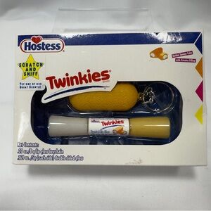NIB Hostess Twinkies 2 Lip Gloss & 1 Key Ring 2004 Double Side Lip Gloss